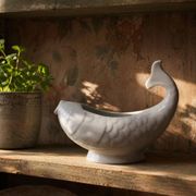 White porcelain sauce boat fish Ocean France, 1970s-1980s