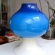 Lampe scandinave Hans-Agne Jakobsson verre bleu 60s