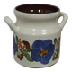 Vintage Varoslod Majolika pot with flower decor