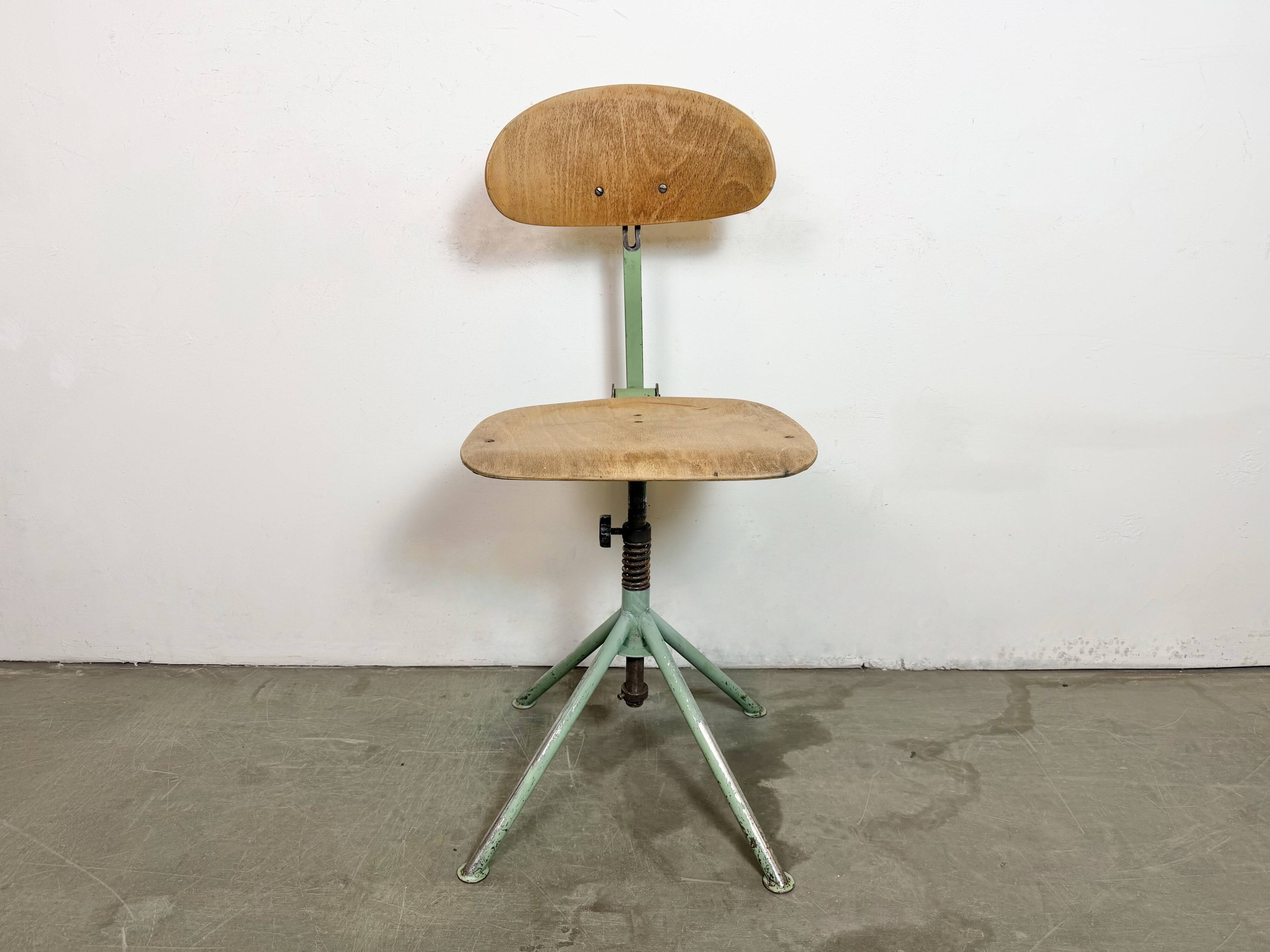 Green Industrial Workshop Chair, 1950s