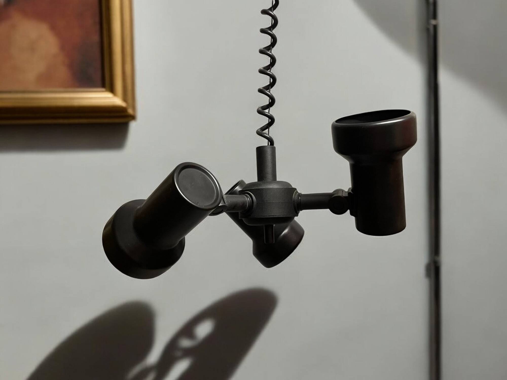 Industrial retractable adjustable 3 spot light  chandelier