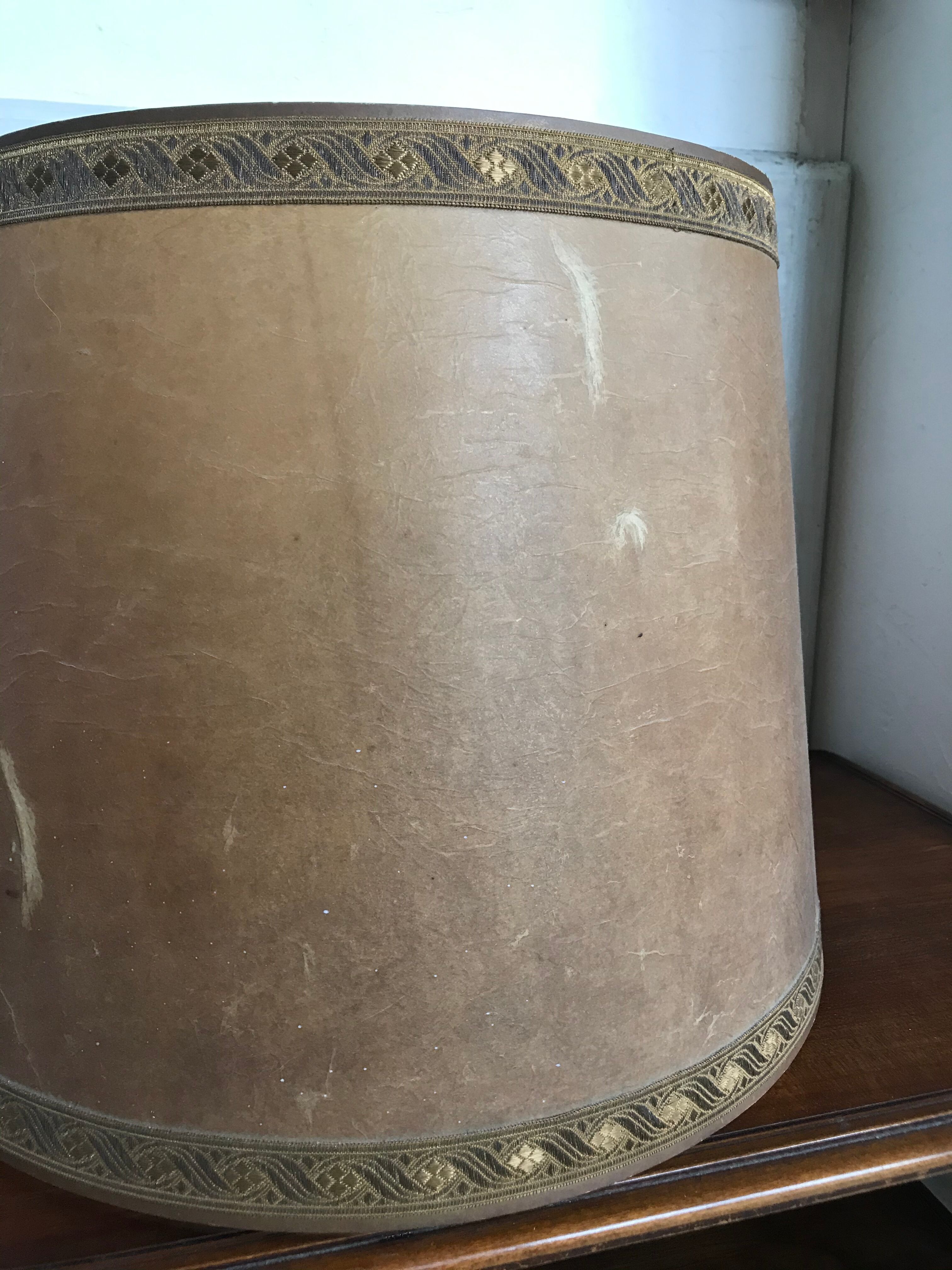 Abat-jour vintage en peau