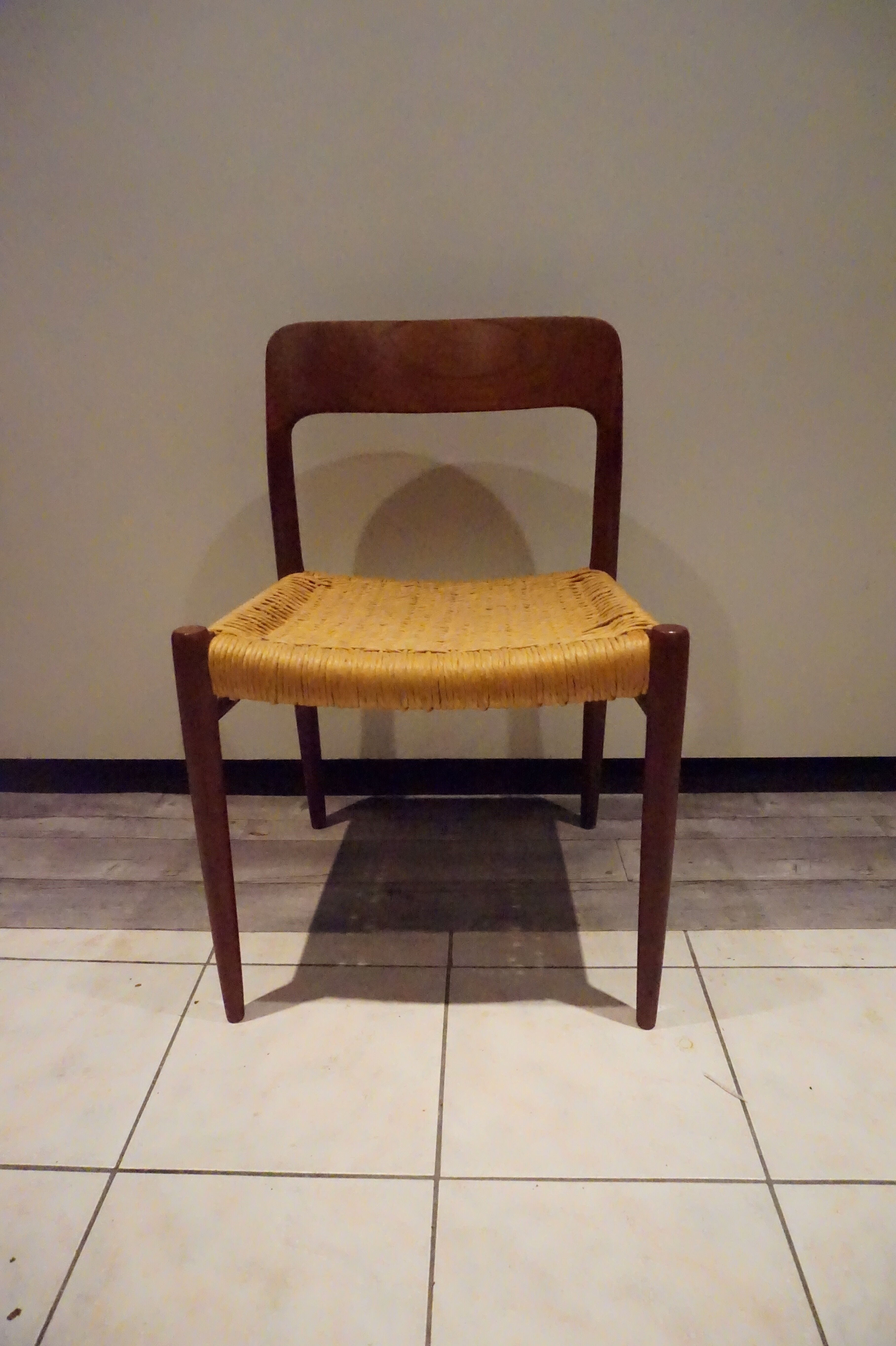 4 chairs Danoises Teck Model 75 from N.O.Moller