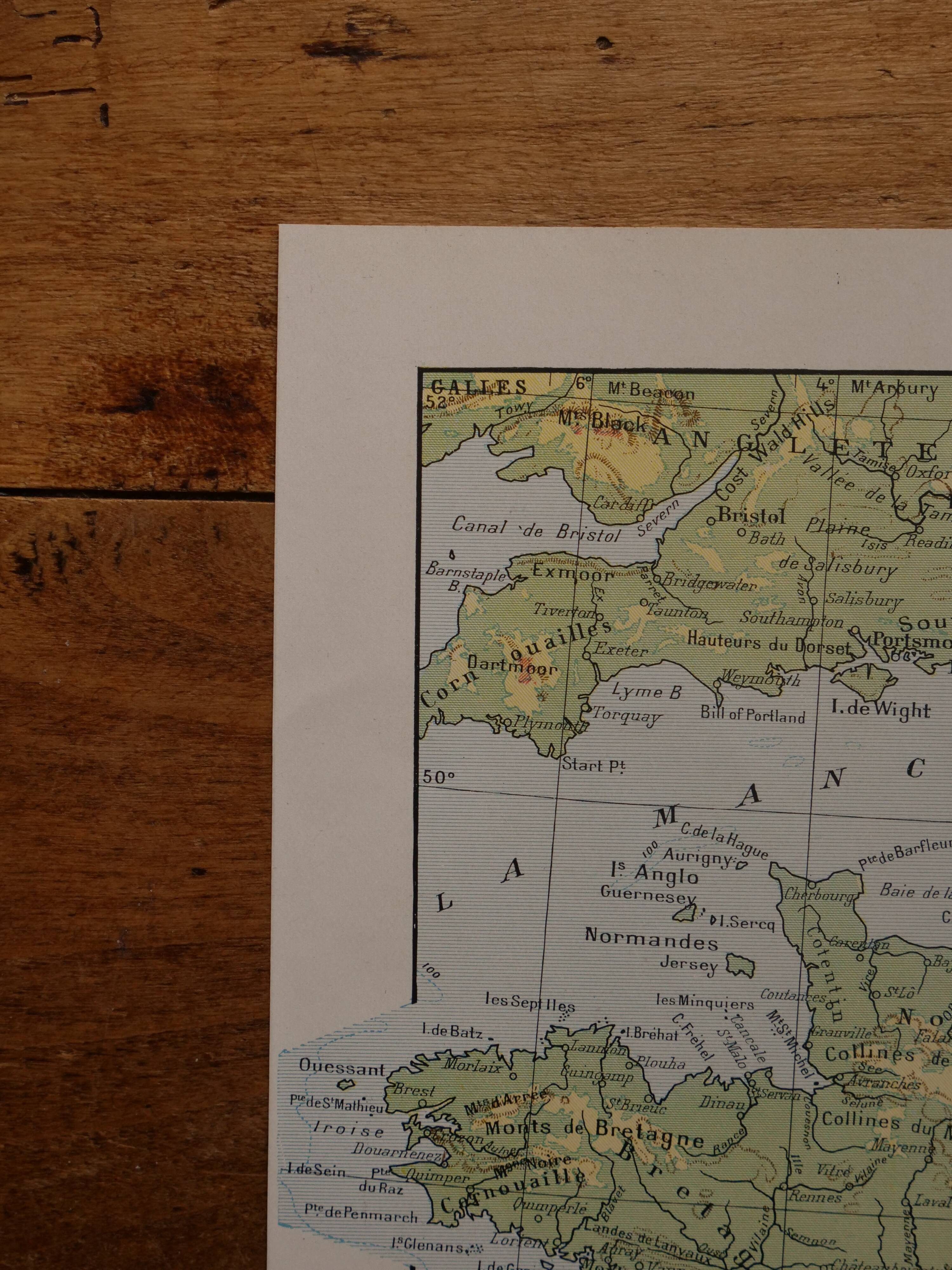 Original lithograph on France (physics + agricultural and forestry)