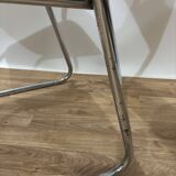 Set of 4 70s chairs in chromed metal