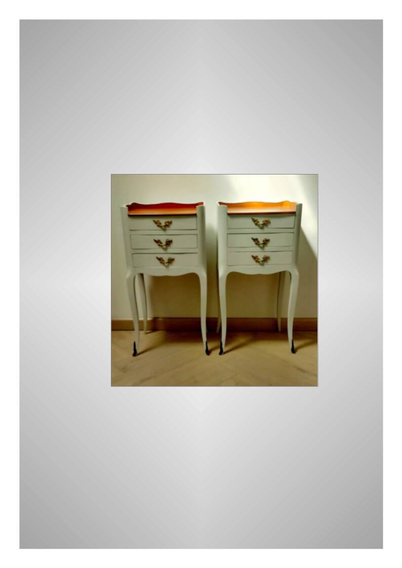 Pair of antique bedside tables