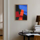 Acrylic painting on canvas "colored composition" 55x46 cm