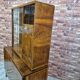 Restored 1960s Mid-Century Walnut Display Cabinet with Slatted Glass