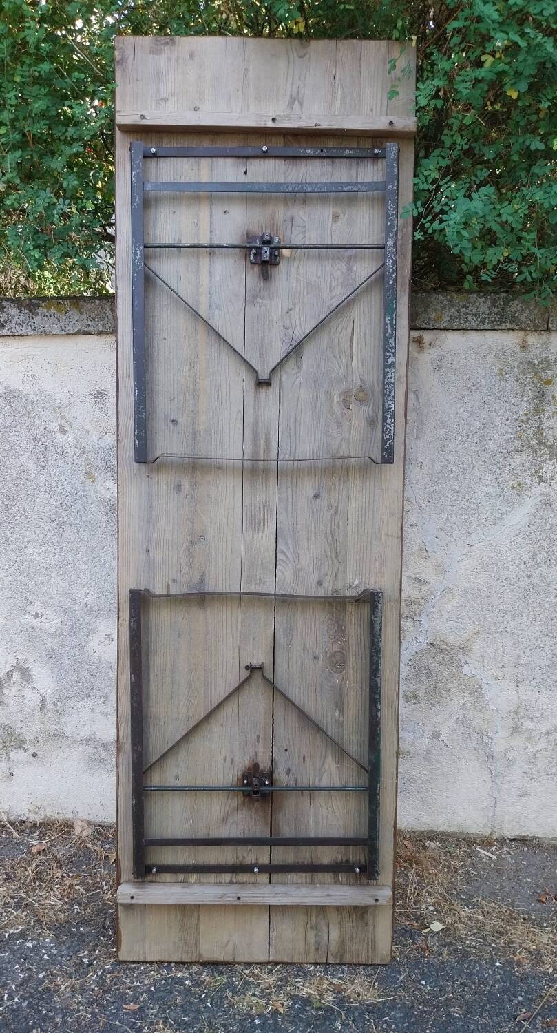 Folding wooden and metal table