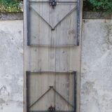 Folding wooden and metal table