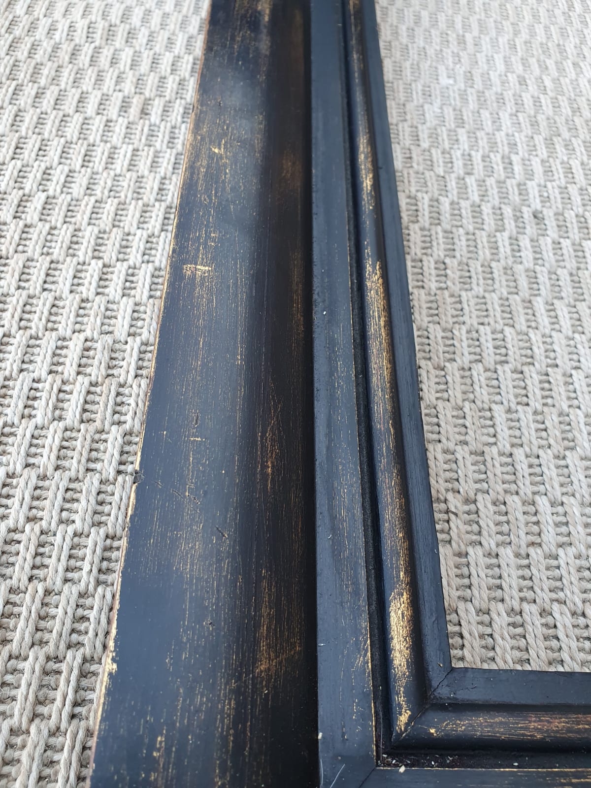Old black patinated frame