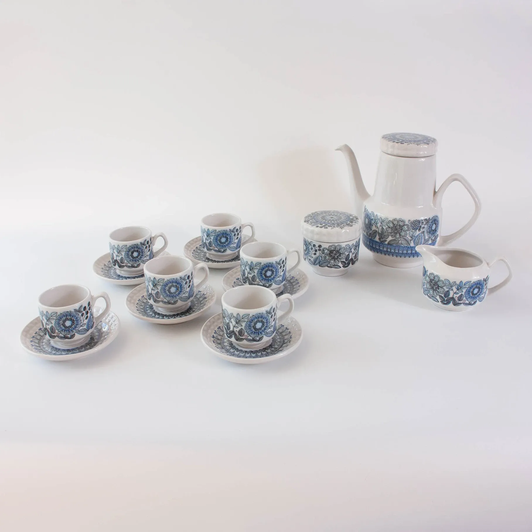 Vintage 1970s Raul da Bernarda Tea Set from Alcobaça, Portugal