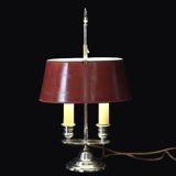 Lampe Bouillotte en bronze argenté XIXème