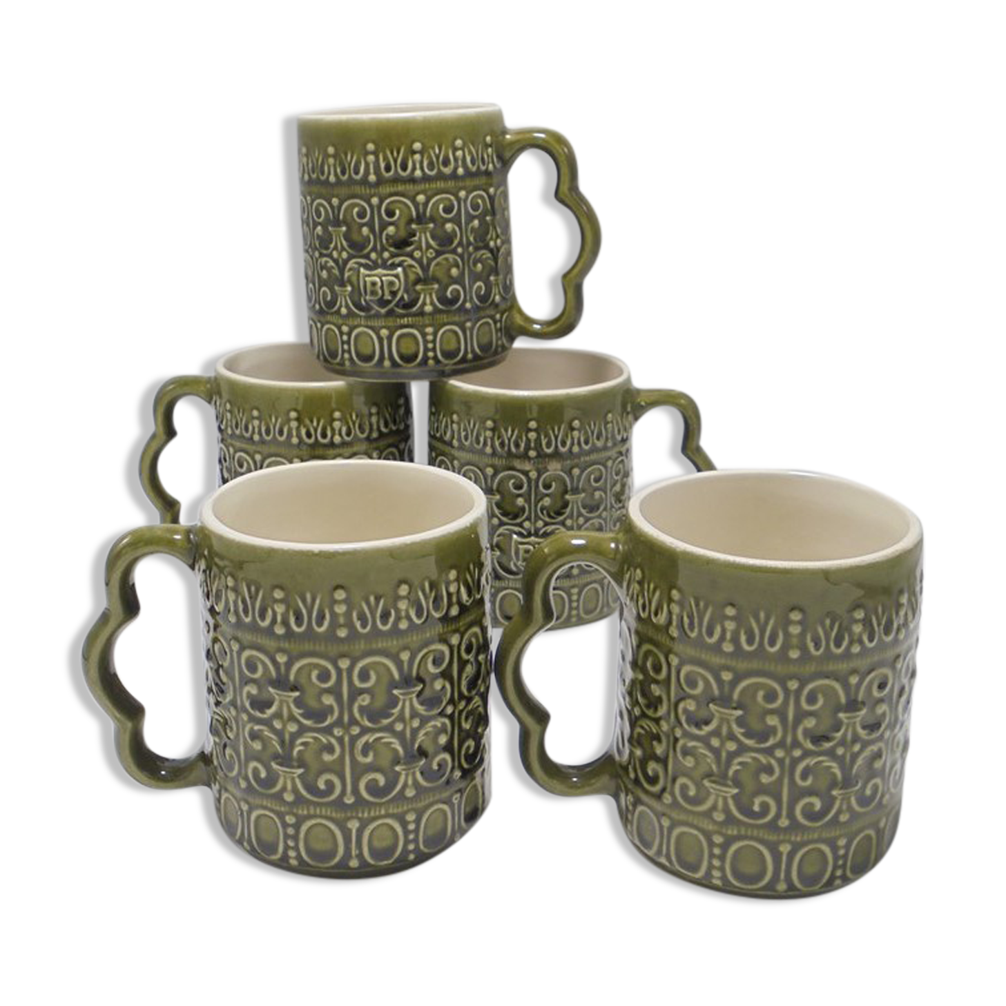 Série de 5 mugs vintage