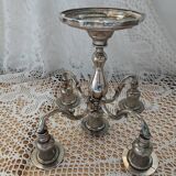 5-headed metal candlestick