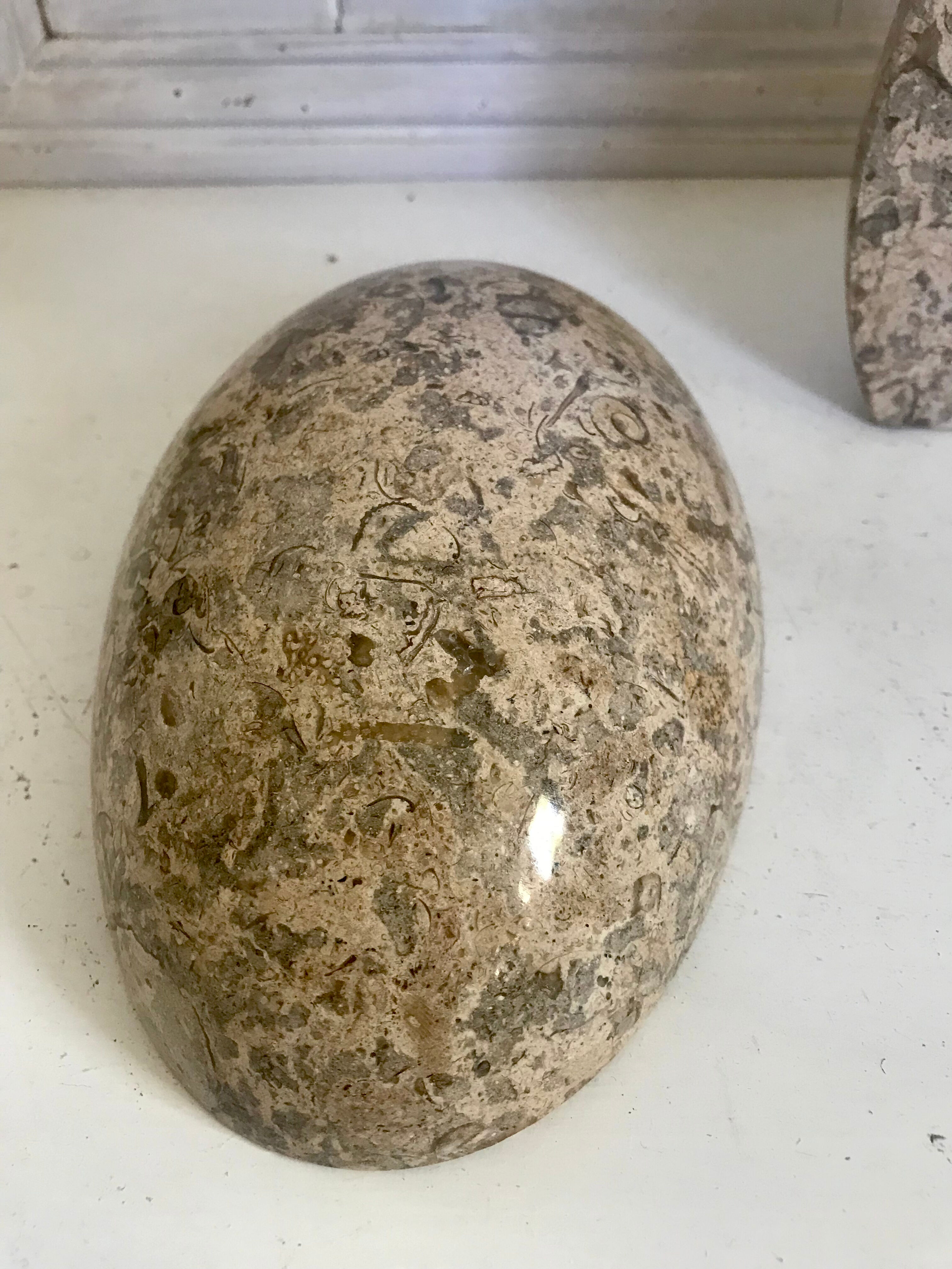 Pair of stone book clamts