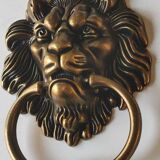Antique Lion Head Door Knocker/Knocker, with Antique Bronze Patina 16 x 12 cm