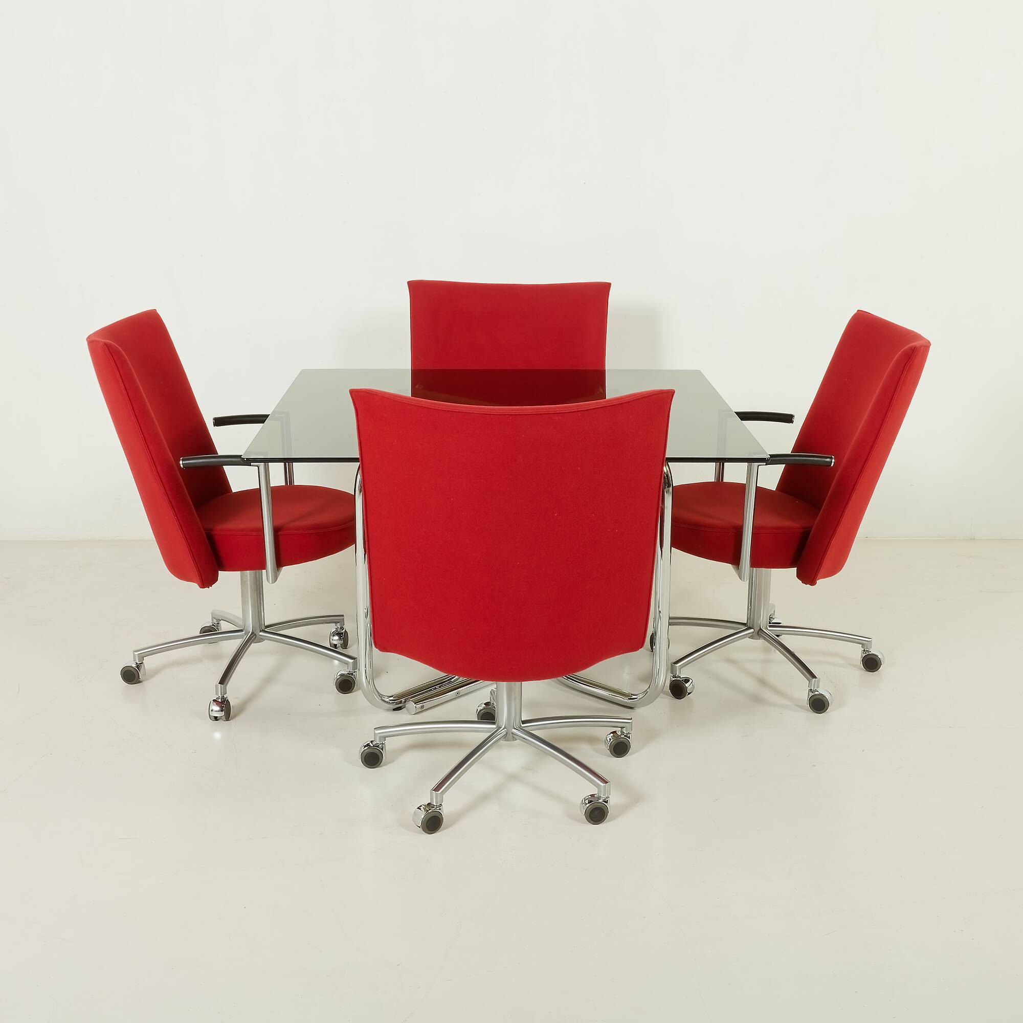 Erik Jørgensen “Partner” chairs by J. Foersom & P. Hiort-Lorenzen, set of 4, Denmark, 1970s