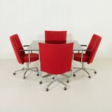 Erik Jørgensen “Partner” chairs by J. Foersom & P. Hiort-Lorenzen, set of 4, Denmark, 1970s