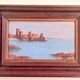 Framed painting painted on unsigned Iborel