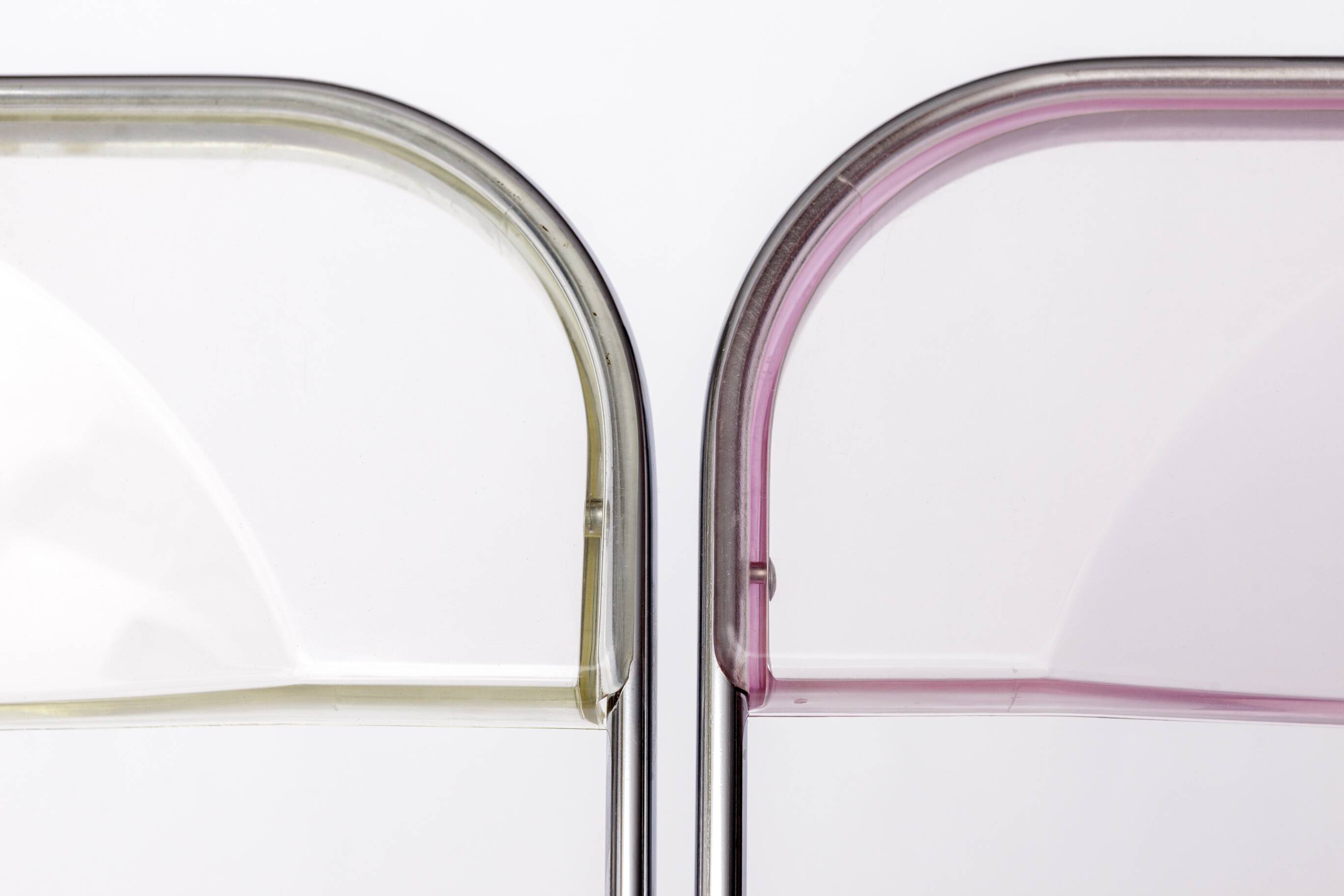 Pair of Vintage Castelli Plia Folding Chairs, 1970s Italy, Original Design