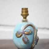 Vintage lamp, ceramic relief lamp, table lamp, bedside lamp, art deco, pottery, 50's