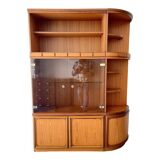 Vintage wall unit display cabinet
