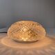 Pair of vintage round glass wall lamps