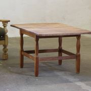 1960s mid-century brutalist Danish coffee table in oak attributed to Kjærnulf