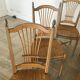 Series of nine painted wooden Provencal chairs
