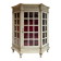 Napoleon III Period Display Cabinet in Painted Wood with Beveled Tiles in Louis XVI Style