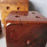 Carved wood dice