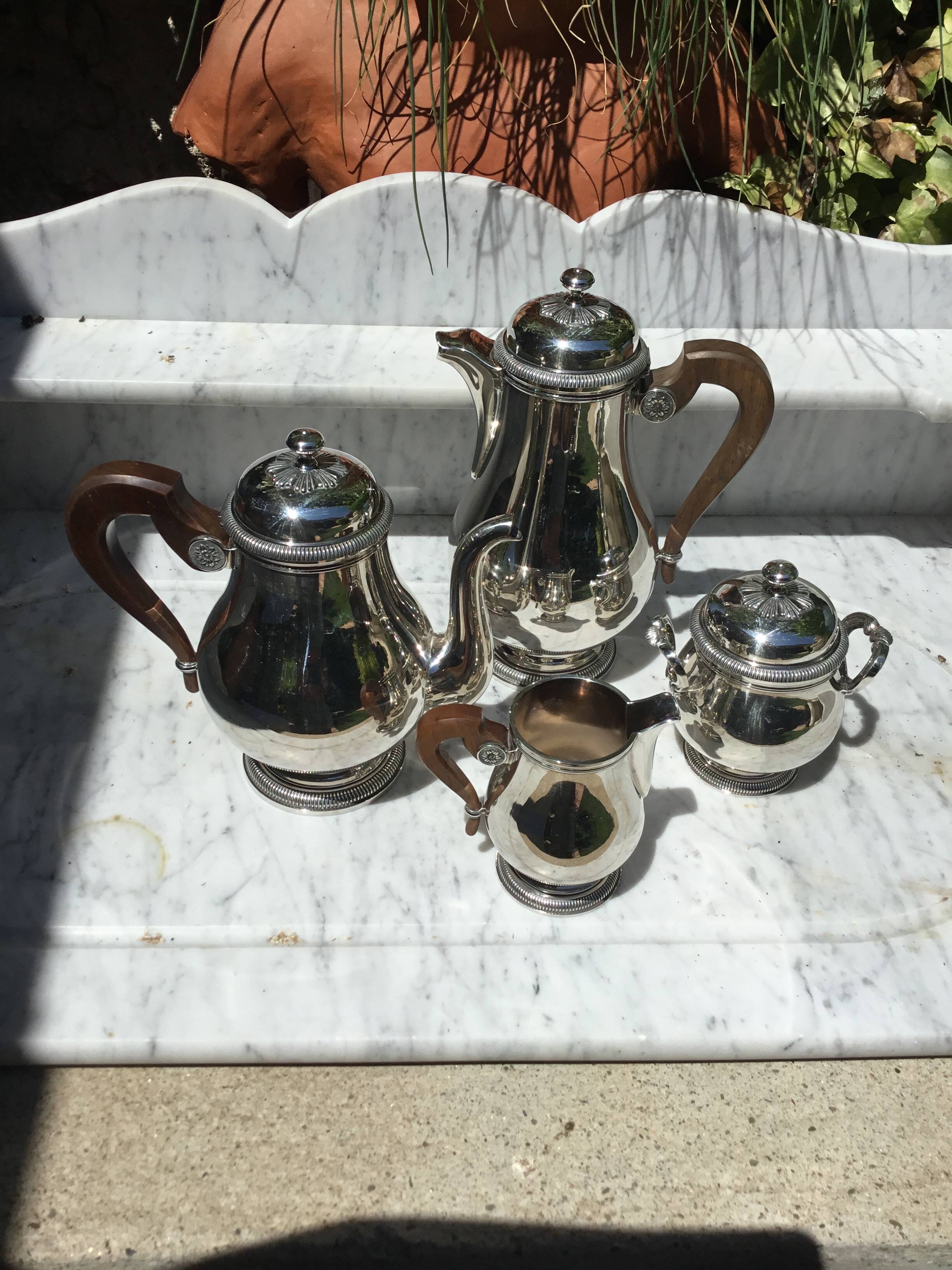 Christofle House. Silver-plated tea and coffee service.