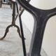Restaurant bistro table in marble and cast iron signed godin