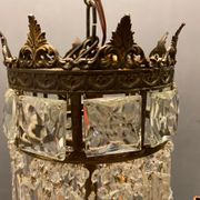 Lustre italien en cristal, années 1940
