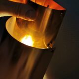 Unique copper wall lamp by Danish architect Bent Karlby. Made for the Østerport hotel in Copenhagen.