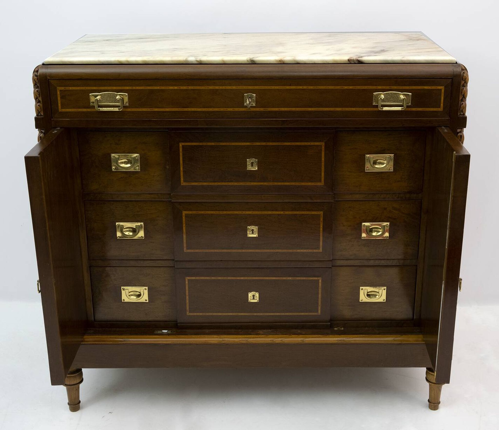 Liberty Italian Thuja Briar and Pink Portugal Marble Twobedside