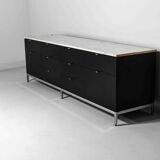 Rare executive sideboard by Florence Knoll in rose aurore marble, 1960s