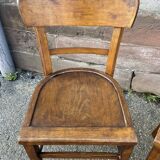 Pair of French bistro chairs vintage meat