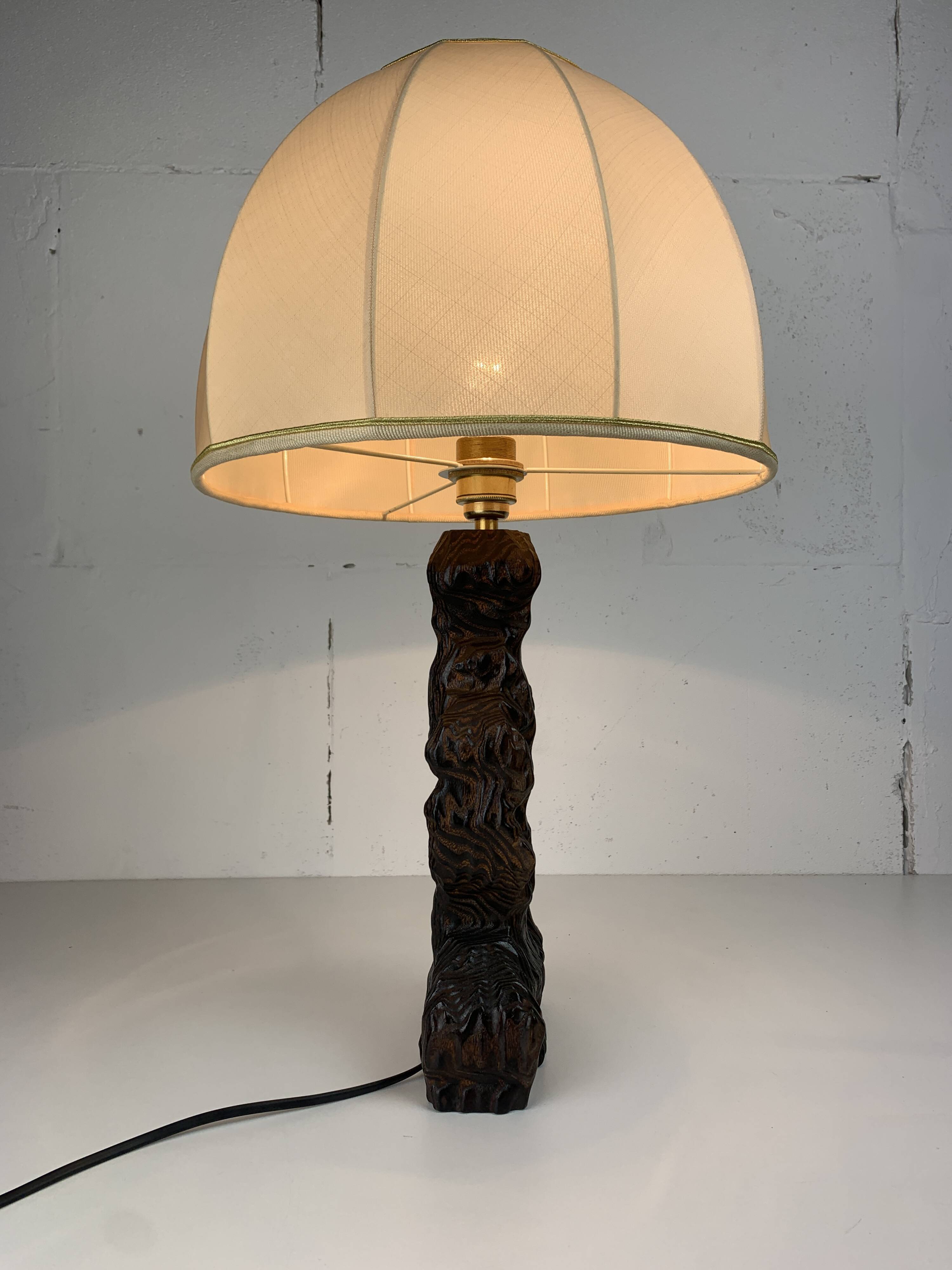 Brutalist organic mushroom table lamp, Dutch 1960s