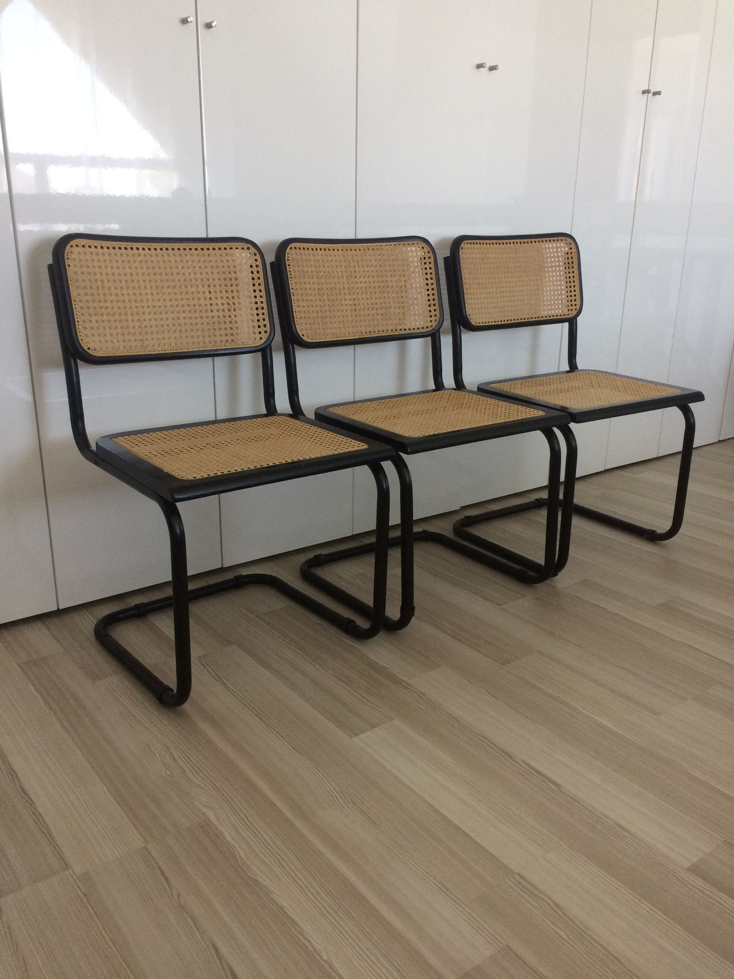 Series of 3 chairs B32 by Marcel Breuer