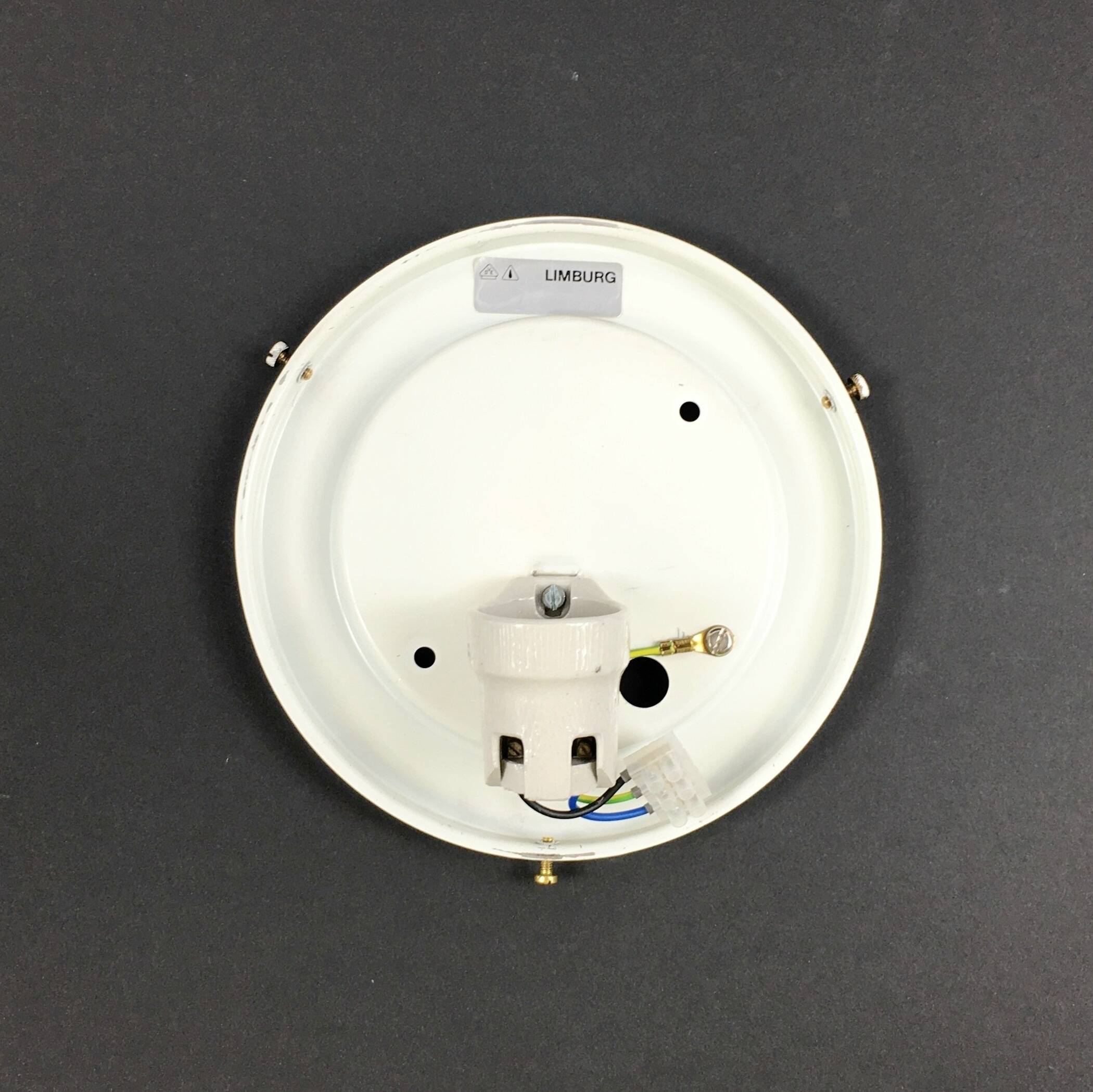 Shell-Shaped Opaline Glass Wall Light from Limburg, Germany, 1970s