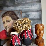 Duo of ceramic vases foams Fat Lava vintages