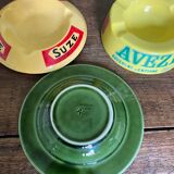 Trio of bistro ashtrays, early twentieth sit