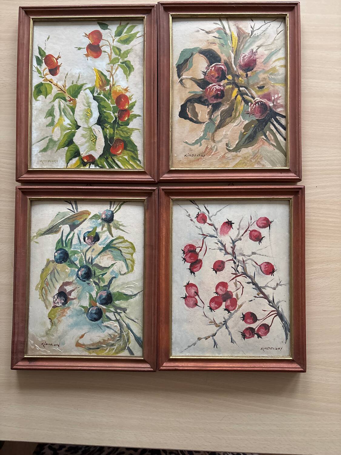 Set of 4 paintings