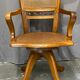 Fauteuil de bureau américain canné époque 1900