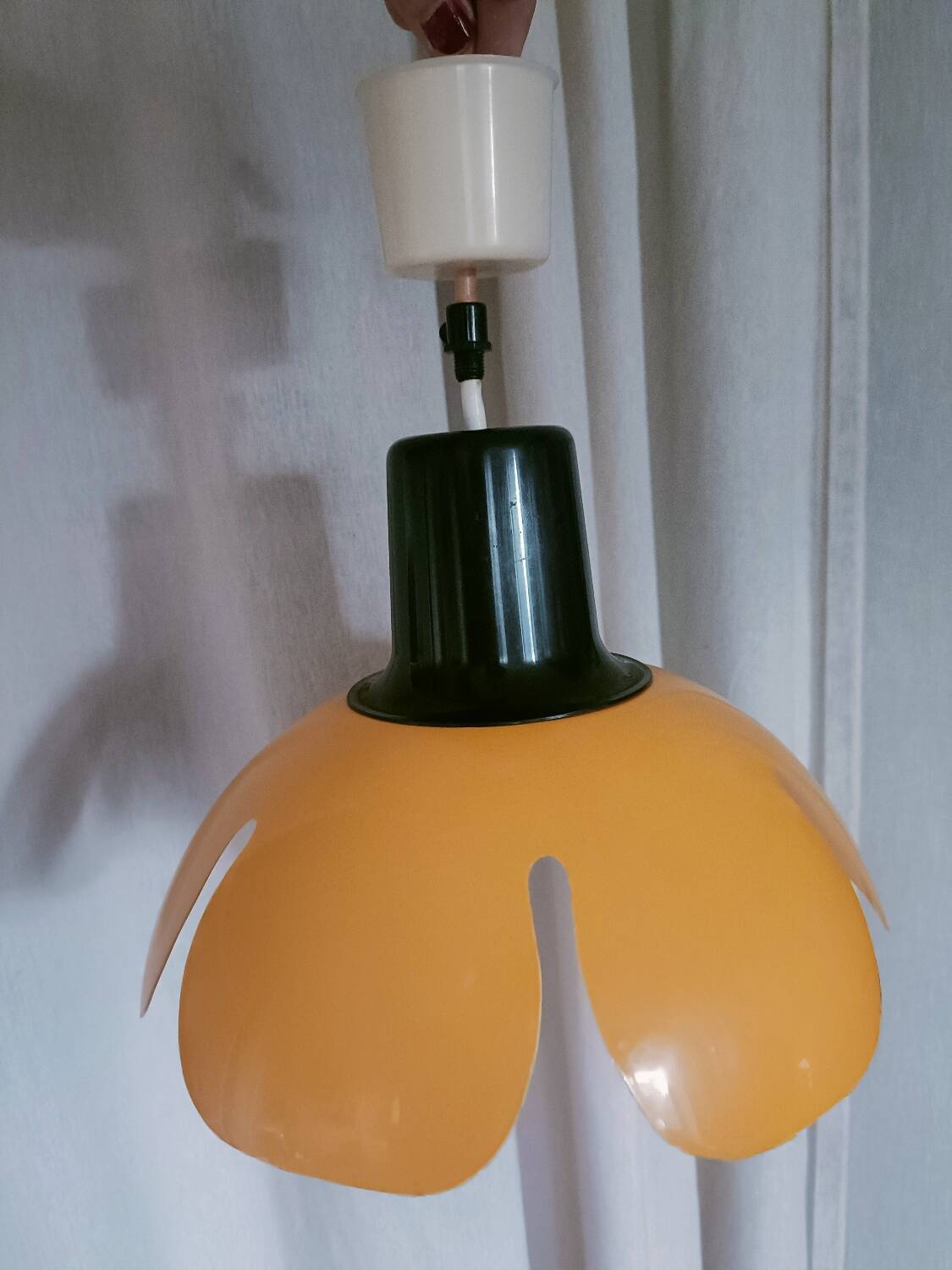 Vintage yellow flower chandelier