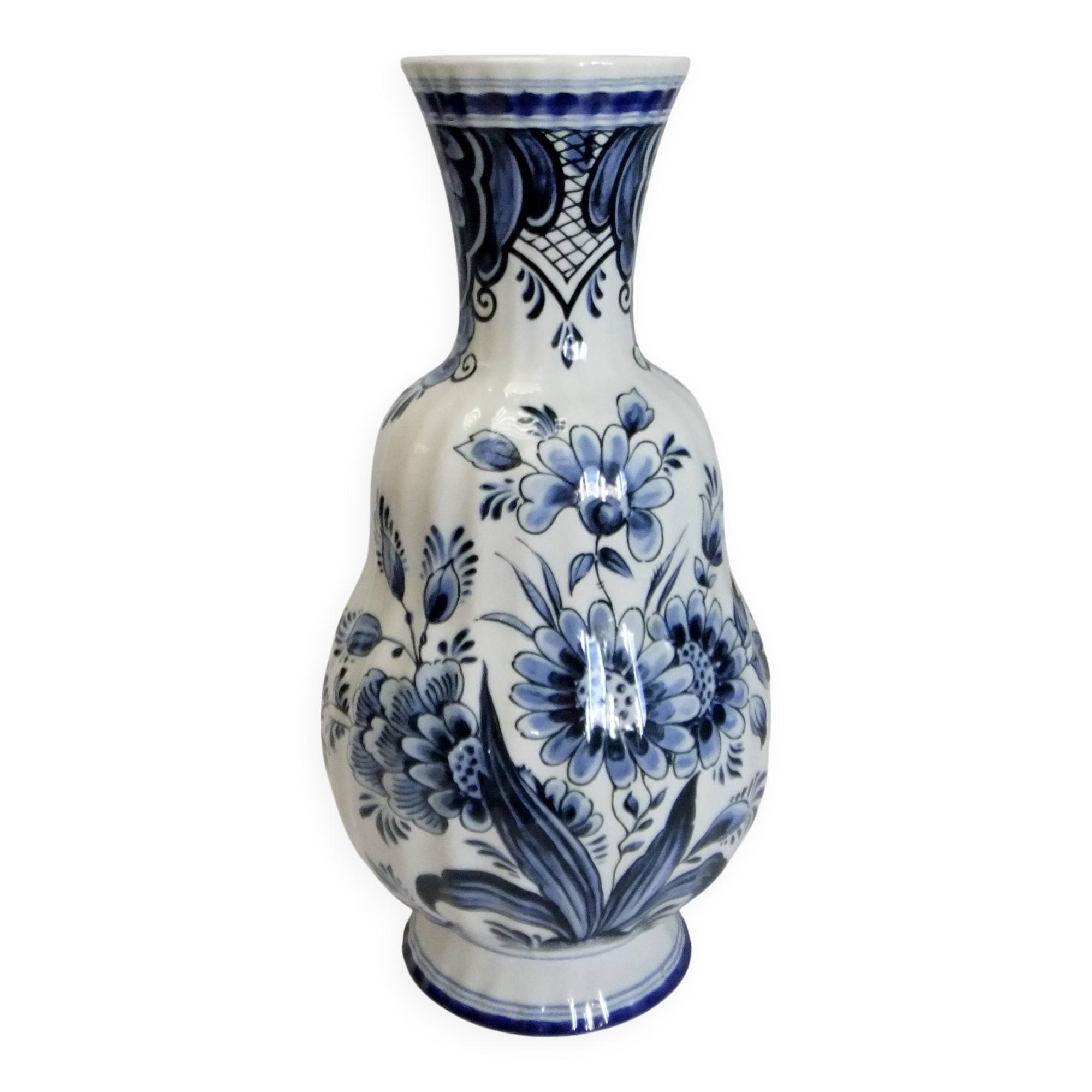 Vintage Delfia ceramic vase 36 cm