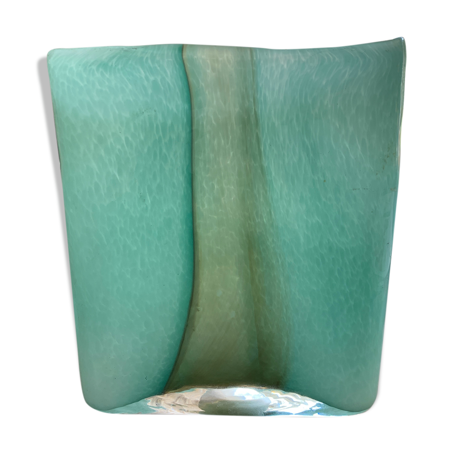 Turquoise and grey vase