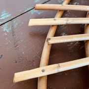 Vintage rattan sun mirror from the 60s, 73x92 cm